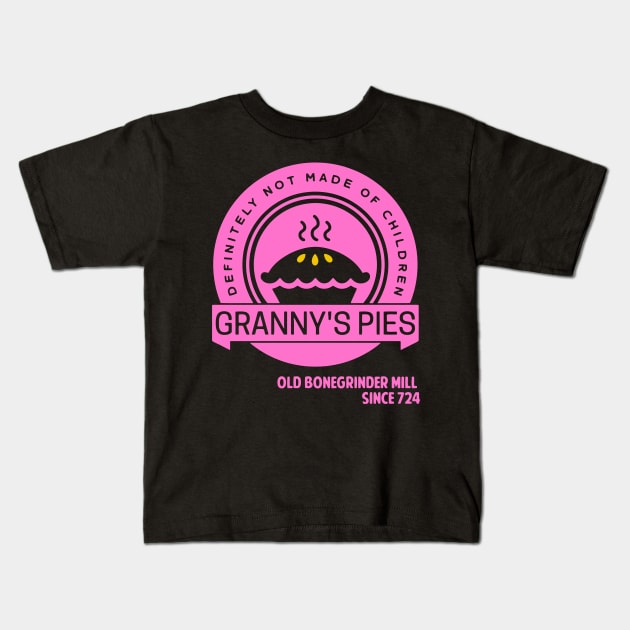 Granny's Pies -- Definitely Not Made of Children Kids T-Shirt by Emerald Random